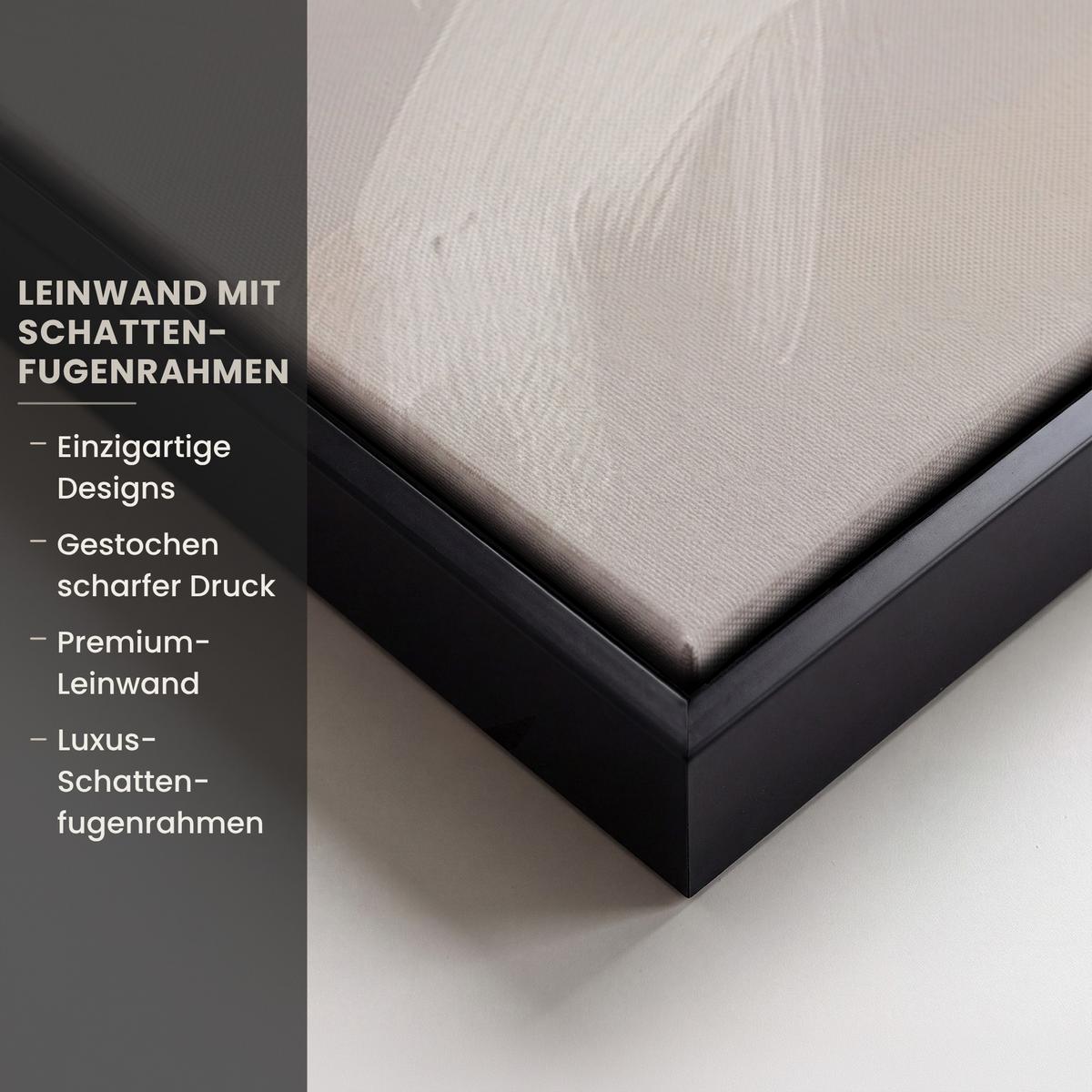 LEINWAND Bilder mit Rahmen - Korb - Eier - Rosa - 90x60 - Beige, Textil (90/60cm) - MuchoWow