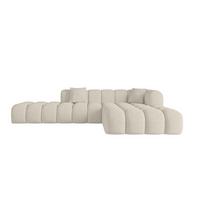 ECKSOFA Ottomane Rechts OLEA-L2 - 289x176x71 cm Creme - Creme/Schwarz, Holzwerkstoff/Kunststoff (289/176cm)