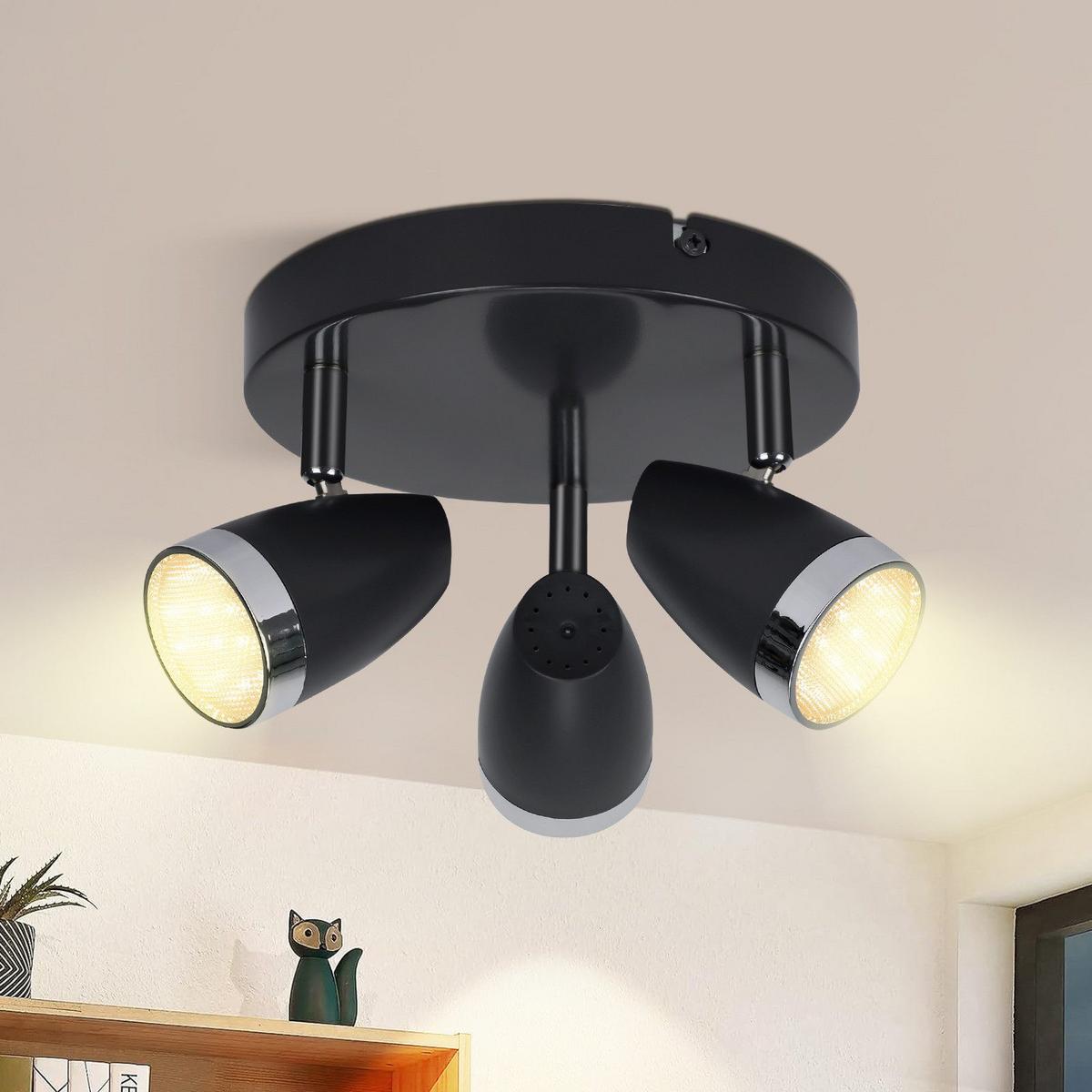 DECKENSTRAHLER Sternlic 15.5/19/60 cm - Grau, Kunststoff (60/15.5/19cm) - ZMH