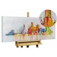 ACRYLBILD HANDGEMALT 120/60 cm - Grau, Holz/Textil (120/60cm) - KUNSTLOFT