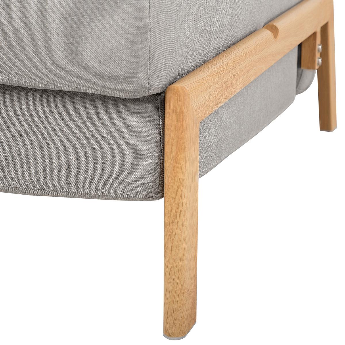 2-SITZER-SCHLAFSOFA Polsterbezug Hellgrau Edland - Hellgrau, Textil (152/76/92cm) - Beliani
