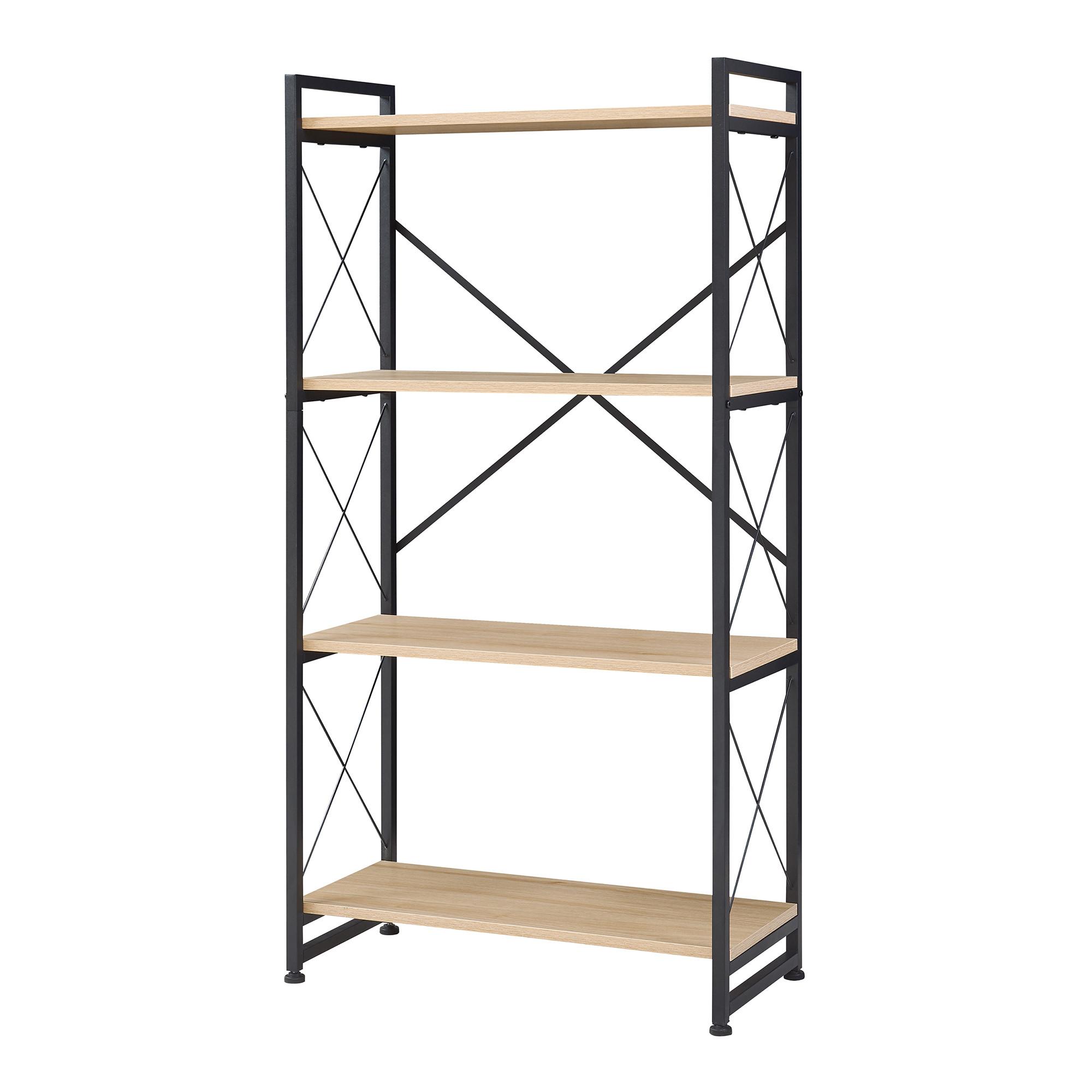 STANDREAGL Skørping - Eichefarben/Schwarz, Holzwerkstoff/Metall (65/125/30cm) - [en.casa]