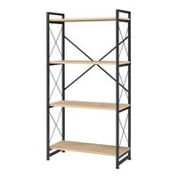 STANDREAGL Skørping - Eichefarben/Schwarz, Holzwerkstoff/Metall (65/125/30cm) - [en.casa]