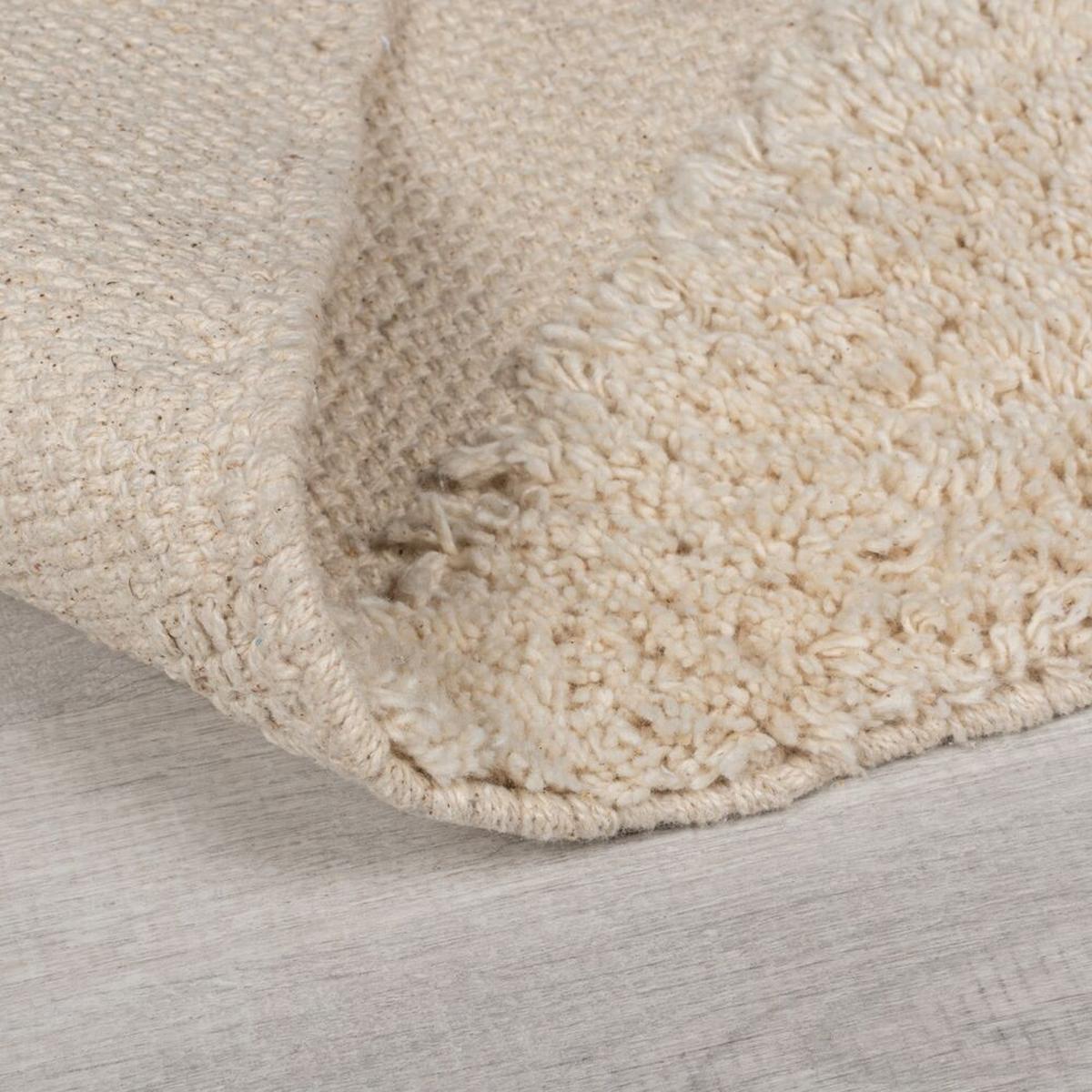 BAUMWOLLTEPPICH handgewebt SILT, geometrisch, Natur, 200 x 290 cm - Beige, Textil (200/290cm) - KADIMA DESIGN