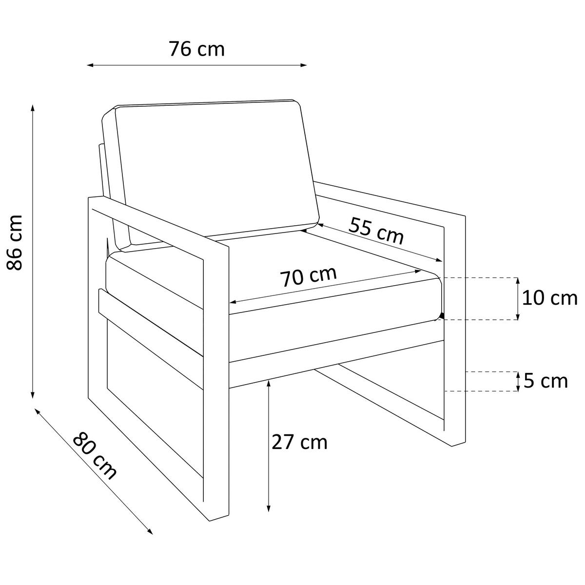 GARTENSET Stella mit Sofas und Sessel, mit Metallrahmen, Beige - Beige, Metall - Beautysofa