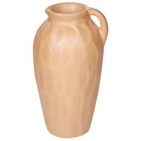 DEKOVASE Terrakotta beige Taiping - Beige, Stein (46cm) - Beliani