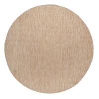 FLACHWEBTEPPICH, einfarbig, aus Polypropylen, Beige, Ø 120 cm - Beige, Textil (120/120cm) - KADIMA DESIGN