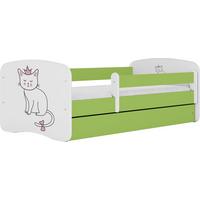 KINDERBETT Emily mit Schublade und Matratze, Grün 70x140 cm - Altrosa, Holzwerkstoff (140/70cm) - WFL GROUP