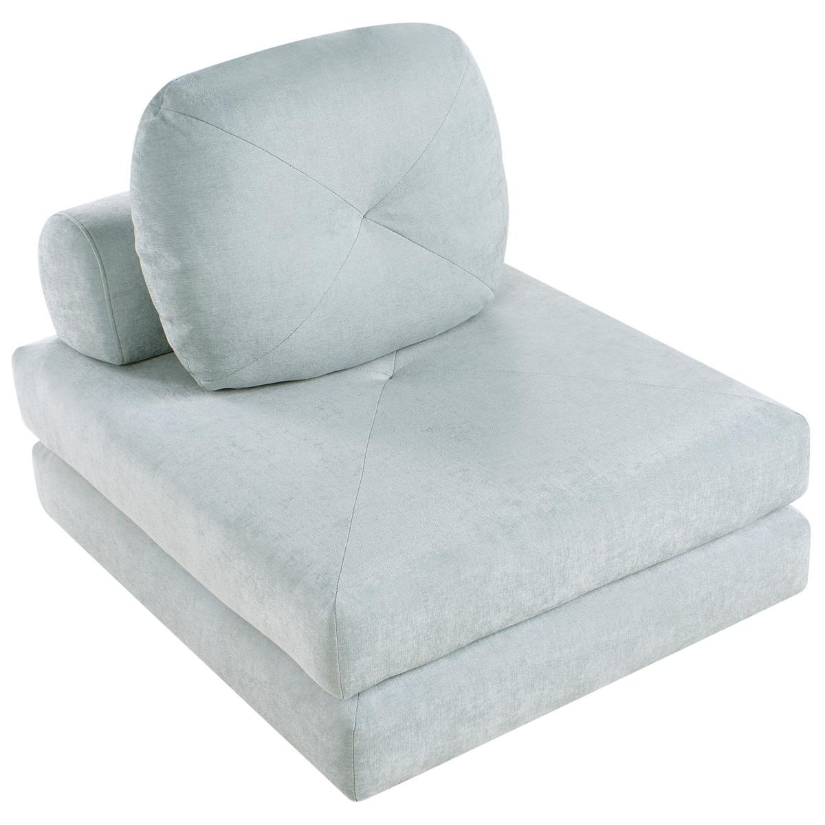 SCHLAFSOFA 81/182 cm Hellblau Olden - Blau, Textil (81/54/91cm) - Beliani