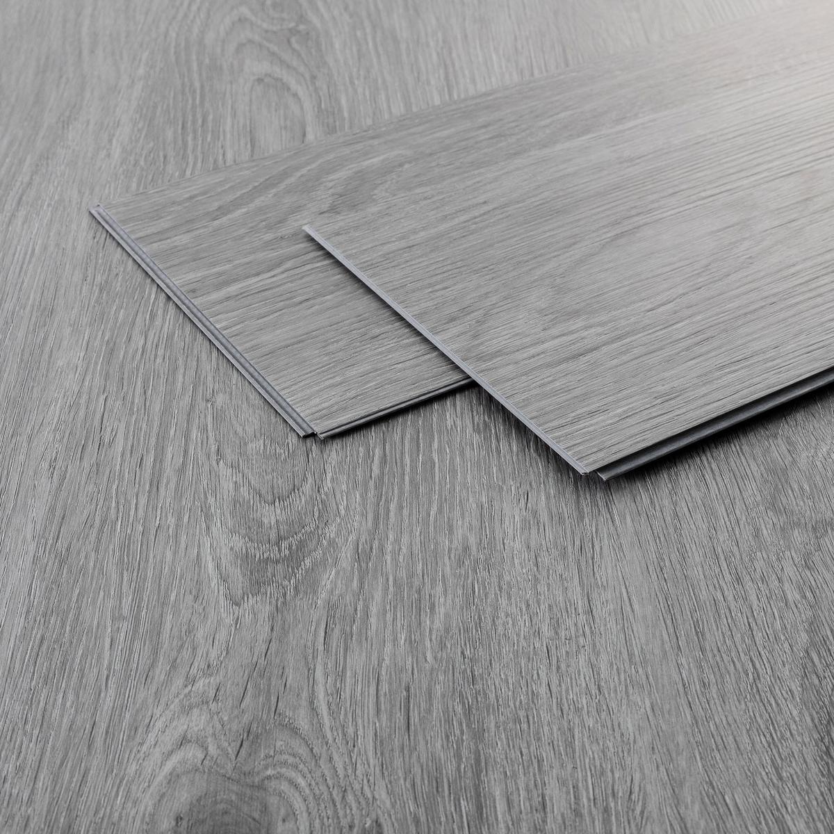 VINYLBODEN Click 3,08m²/14 Dielen Windswell Hickory Eiche - Grau, Kunststoff (122/18/0.42cm) - ML-DESIGN