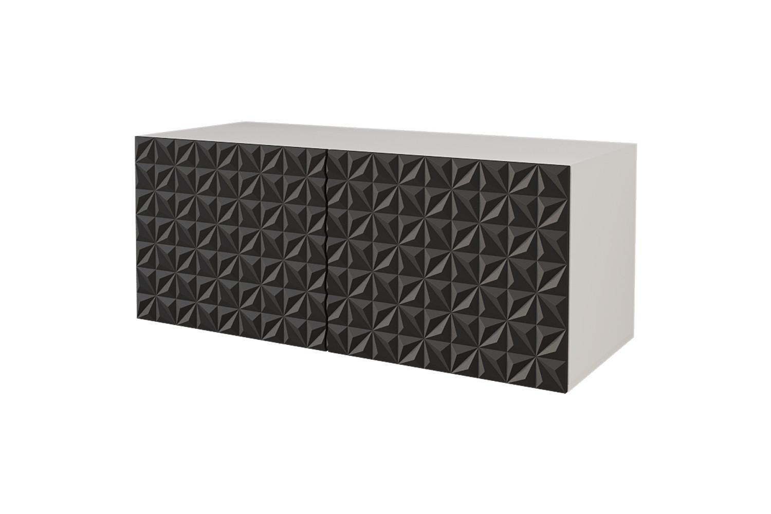 LOWBOARD VIRA-W 100x40x40 cm - Weiß / Schwarz - Schwarz, Holzwerkstoff (100/40/40cm) - ALTDECOR