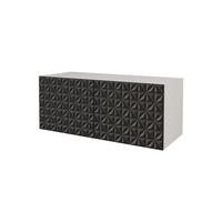 LOWBOARD VIRA-W 100x40x40 cm - Weiß / Schwarz - Schwarz, Holzwerkstoff (100/40/40cm) - ALTDECOR