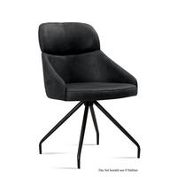 ESSZIMMERSTUHL (8er-Set) Dionne 52x82x63 Schwarz/Anthrazit - Anthrazit/Schwarz, Kunststoff (63/82/52cm) - 58aufmkessel