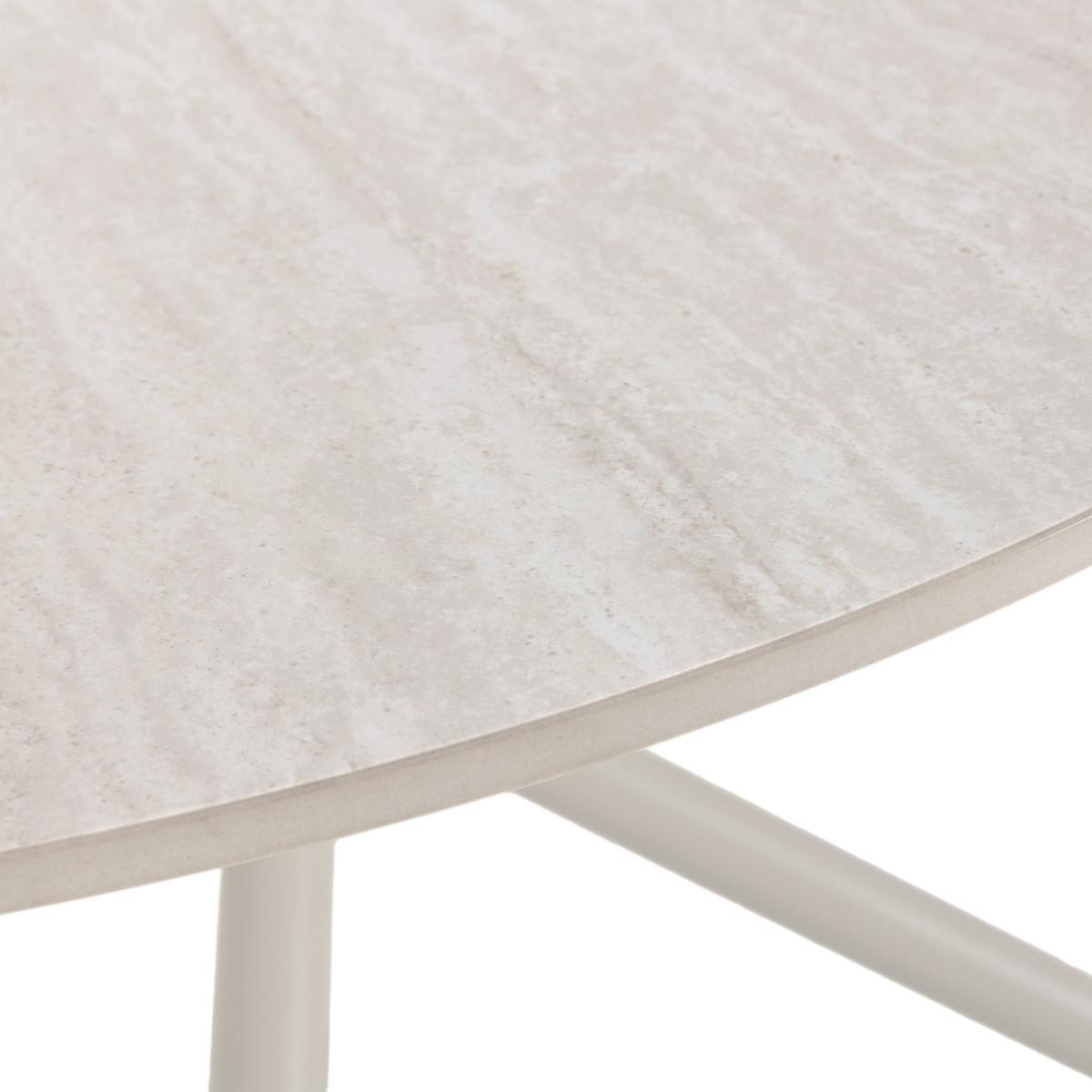COUCHTISCH mit Metallbeinen 80/45/80 cm - Beige, Metall (90/80/45cm) - Calicosy