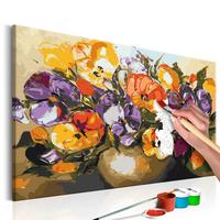 MALEN NACH ZAHLEN 50/40 cm - Multicolor, Textil (1.4/40cm) - KUNSTLOFT