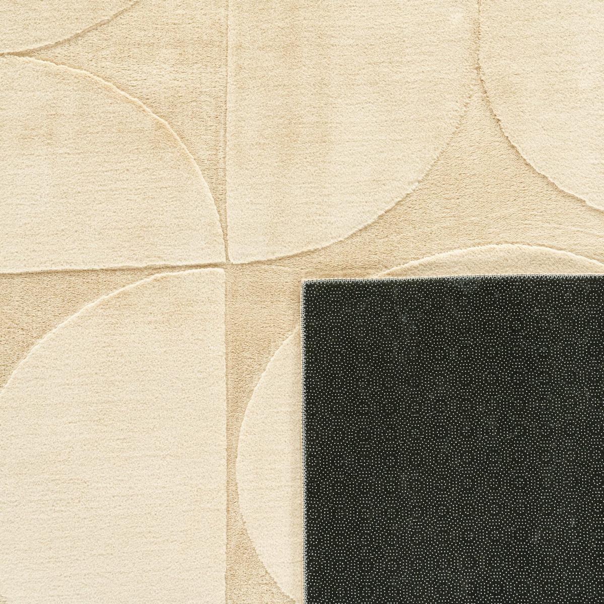 KURZFLORTEPPICH, mit Struktur, aus Polyester, Florhöhe 10 mm, Beige, 160 x 220 cm - Beige, Textil (160/220cm) - KADIMA DESIGN