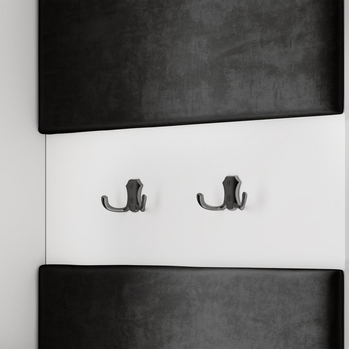 GARDEROBENSCHRANK LORI 95/181/51 cm Modern Weiß - Schwarz/Weiß, Holzwerkstoff (95/181/51cm) - MASSENO