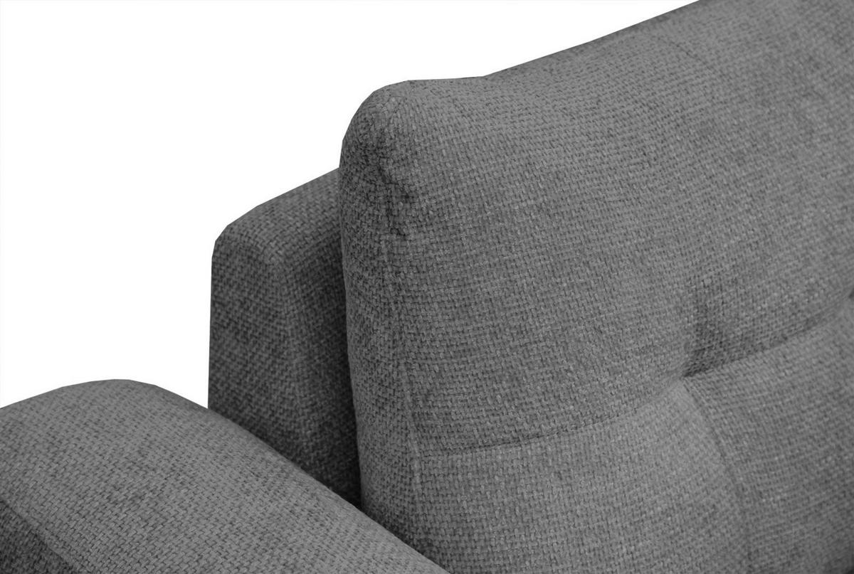 SOFA SALVINI 2-Sitzer, dunkelgrau - Dunkelgrau/Schwarz, Holzwerkstoff/Textil (176/88/99cm) - Wozimo