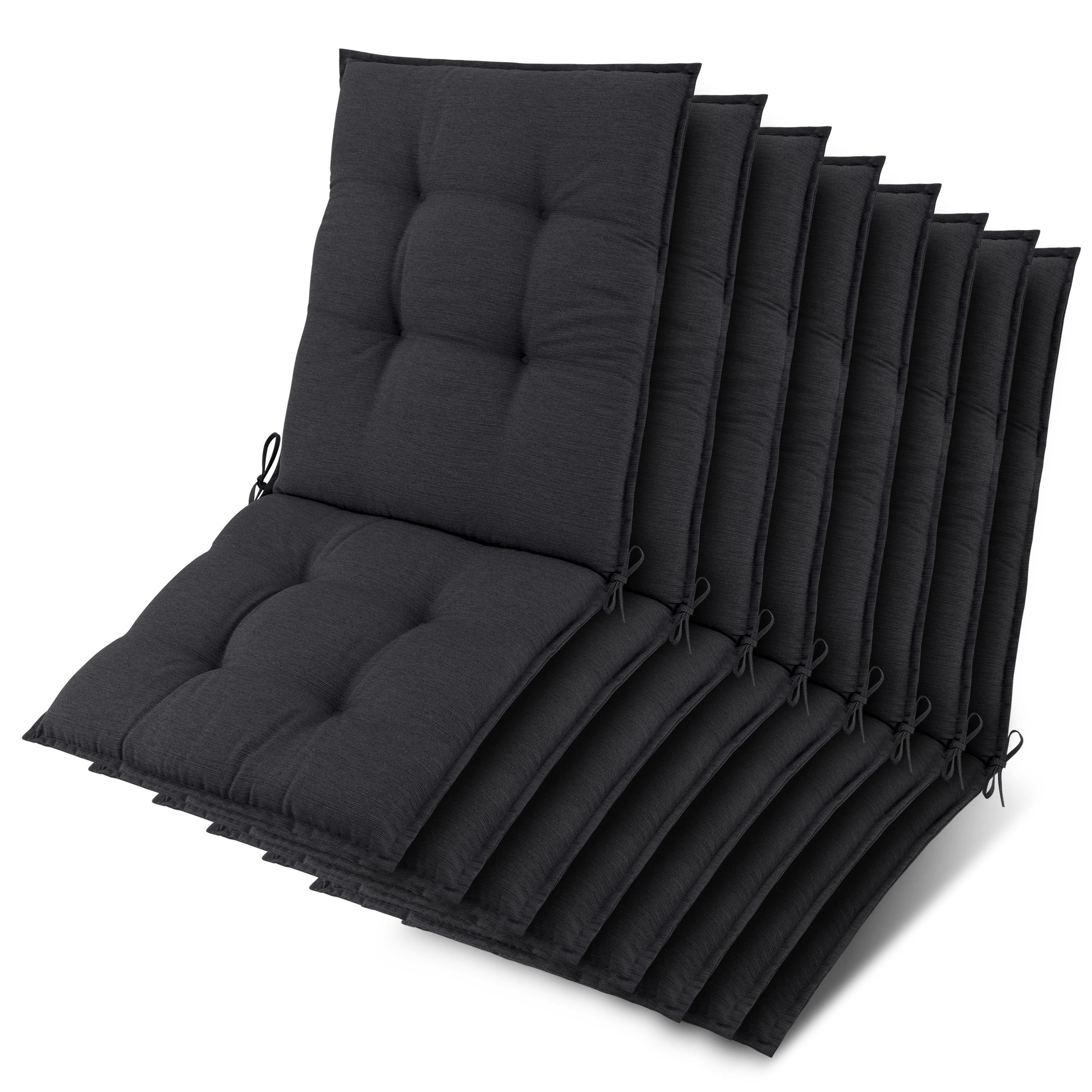 NIEDERLEHNER Sun-NL 105x50x8cm Anthrazit (8tlg) - Anthrazit, Textil (50/100cm) - Beautissu 