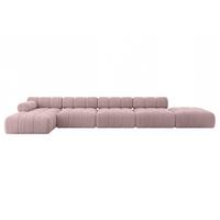 ECKSOFA modulares Sofa Lizur-L3 - 475x160x70 cm Rosa Cord - Rosa, Holzwerkstoff/Textil (475/160cm) - ALTDECOR