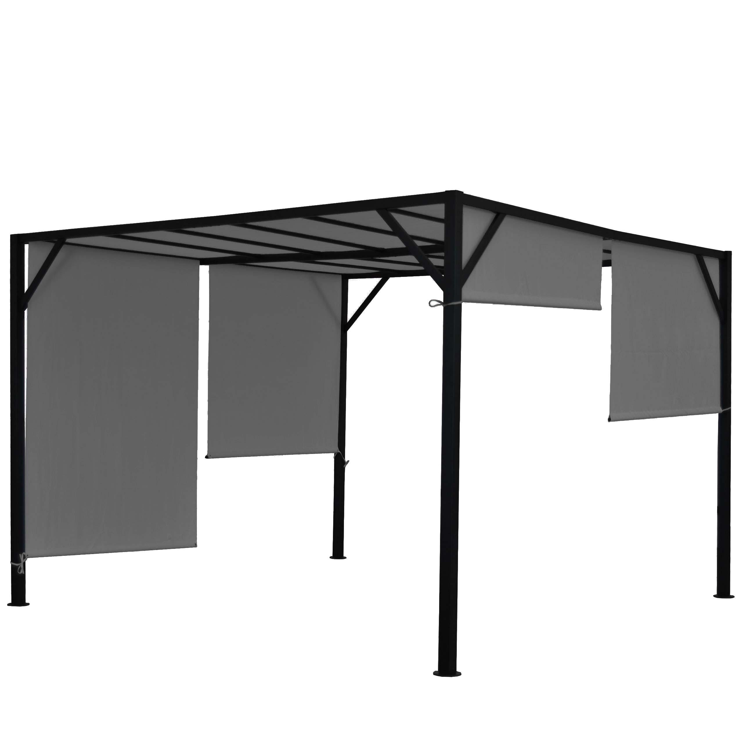 PERGOLA BEJA Grau - Grau, Metall (305/212/305cm) - MCW