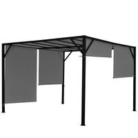 PERGOLA BEJA Grau - Grau, Metall (305/212/305cm) - MCW