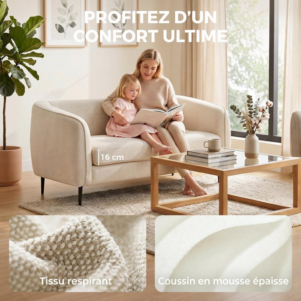 SOFA Krythan 160/76/72cm - Beige, Textil (76/72/160cm) - ZMH
