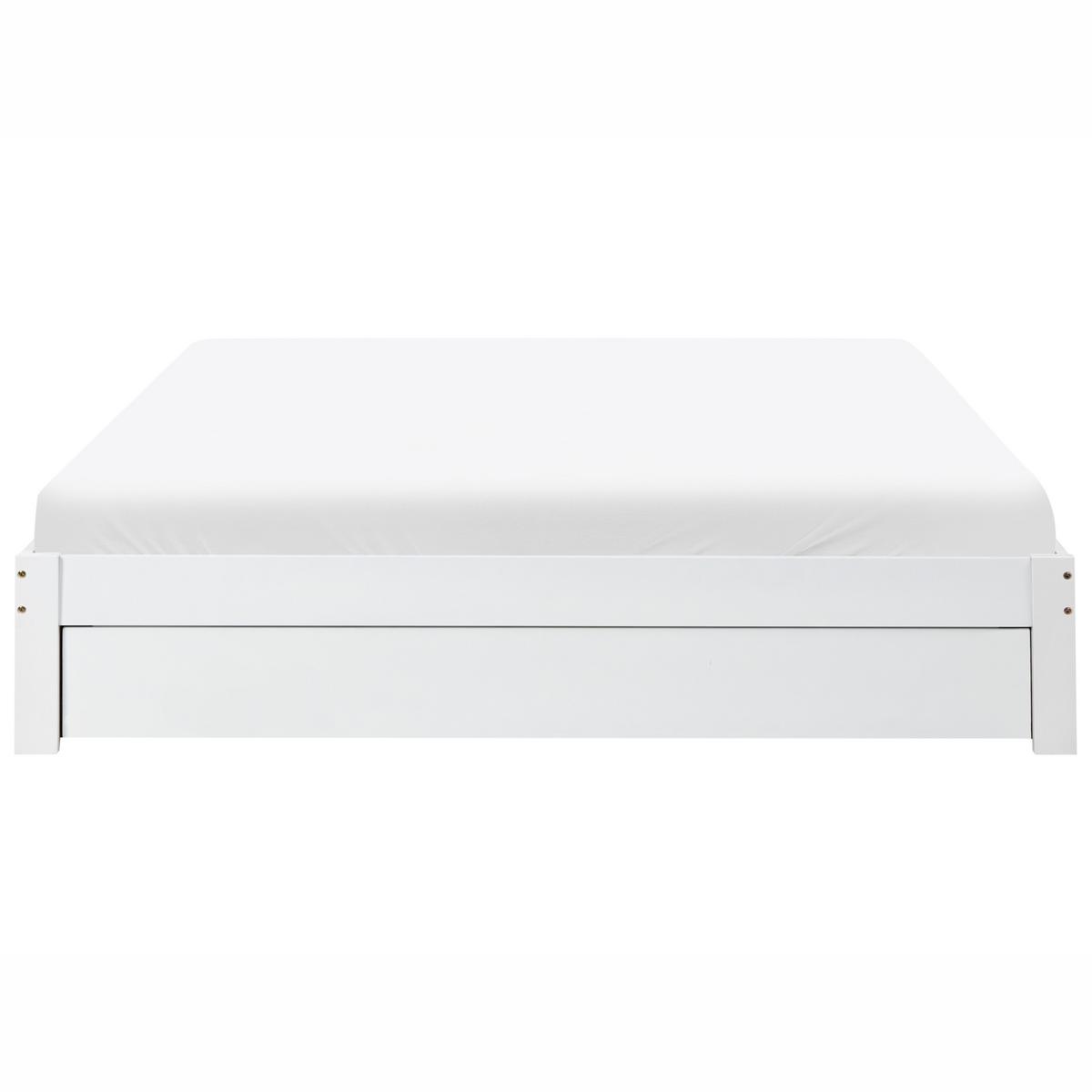 BETT 180/200 cm Dunkelbraun Giat - Dunkelbraun/Weiß, Holz (180/200cm) - Beliani