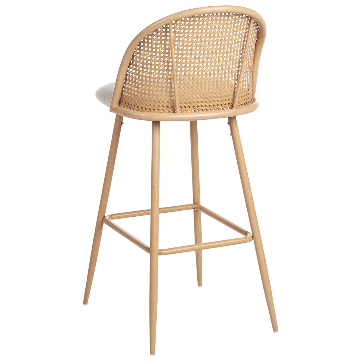 BARSTÜHLEN 2er-Set Hellbraun Cornell - Beige/Braun, Metall (46/104/51cm) - Beliani