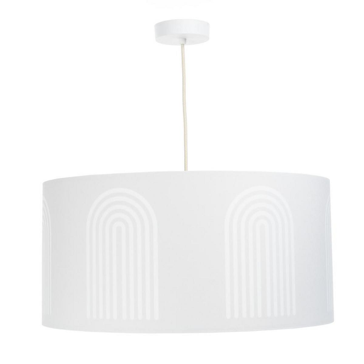 HÄNGELEUCHTE Weiß 70/100 cm - Beige/Weiß, Kunststoff (30/1.2/100cm) - ONZENO
