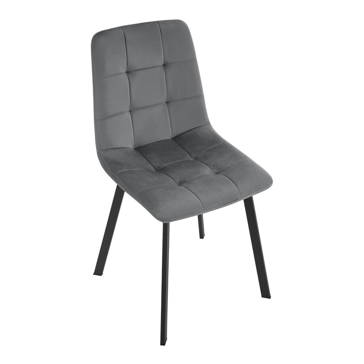 ESSZIMMERSTUHL Lexnitz im 2er-Set - Grau, Metall (44/89/52cm) - [en.casa]