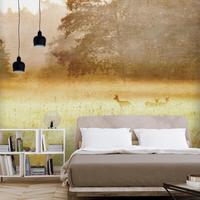 SELBSTKLEBENDE FOTOTAPETE 392/280 cm - Gelb/Braun, Kunststoff/Textil (392/1cm) - KUNSTLOFT