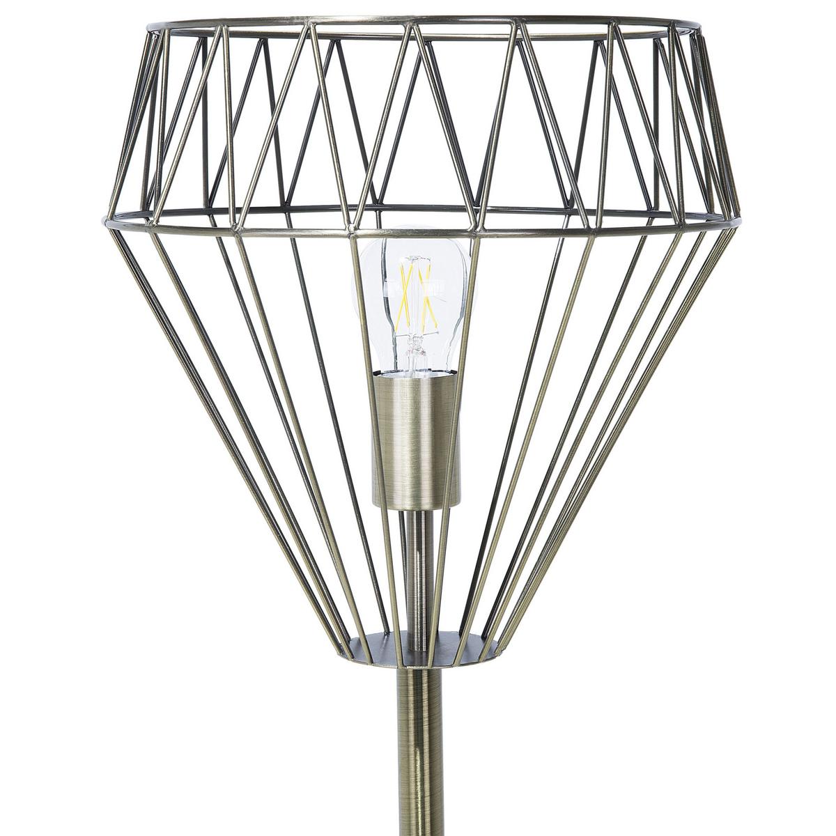 STEHLAMPE Mooni 30/30/160 cm - Messingfarben, Metall (30/30/160cm) - Beliani