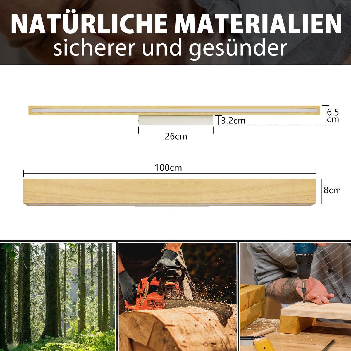 WANDLEUCHTE Lunor 8/6.5/100 cm - Schwarz, Metall (8/6.5/100cm) - ZMH