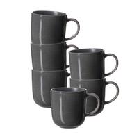 KAFFEEBECHER Toledo dunkelgrau 400 ml 6er Set - Dunkelgrau, Keramik (0.4L) - Ritzenhoff Breker