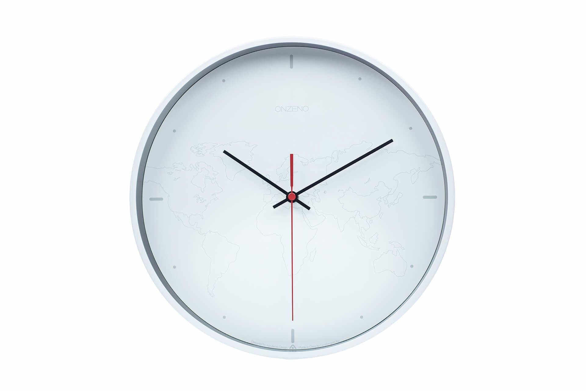 WANDUHR Design Weiß 31/31 cm - Weiß, Holzwerkstoff (30.5/30.5/4cm) - ONZENO