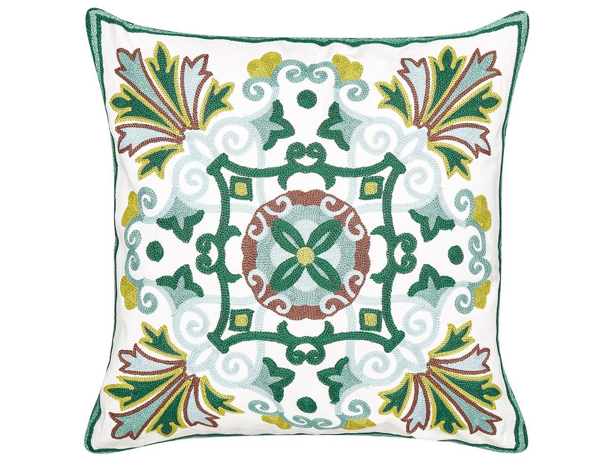 DEKOKISSEN 2er-Set Grün 45/45 cm Elanite - Grün, Textil (45/45cm) - Beliani