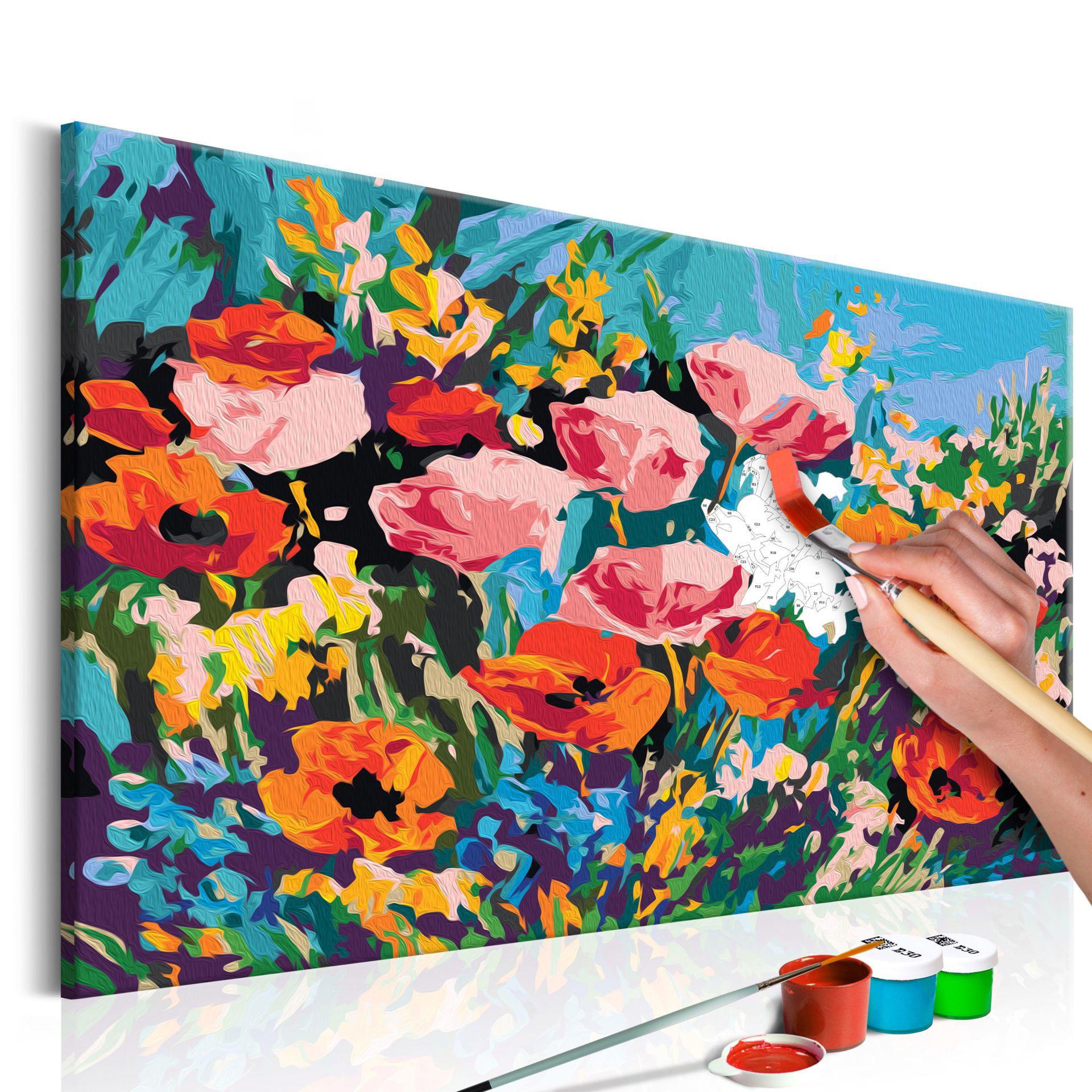 MALEN NACH ZAHLEN 50/40 cm - Multicolor, Textil (1.4/40cm) - KUNSTLOFT