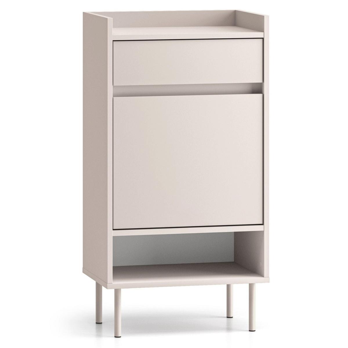SCHUHSCHRANK Dioce Kaschmirgrau mit Schublade 50 cm - Taupe, Holz/Holzwerkstoff (49.8/95/33.3cm) - Selsey