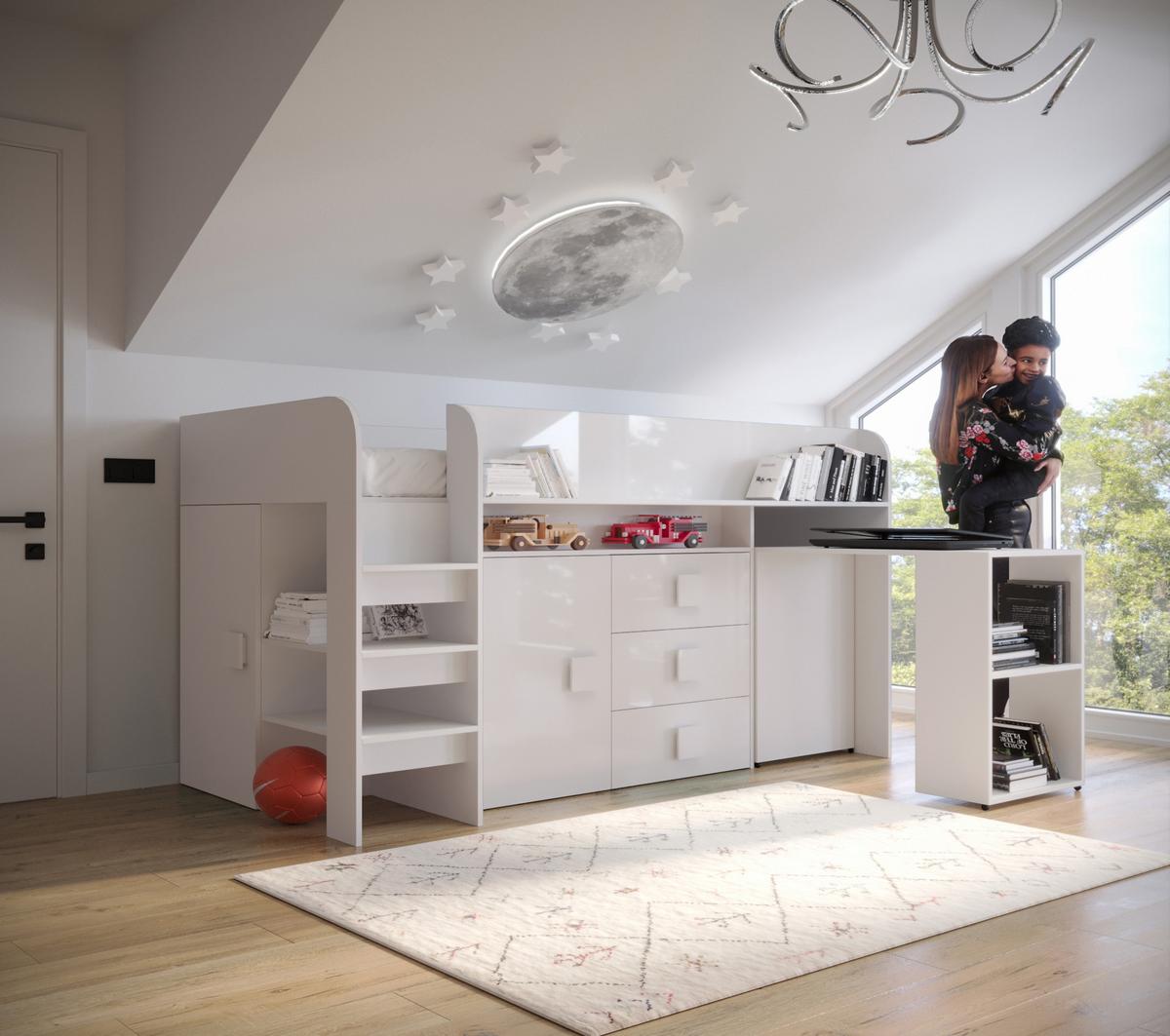 HOCHBETT 203,3/106,6/125 - Weiß, Holz (90/200cm) - MÖBEL KRYSPOL