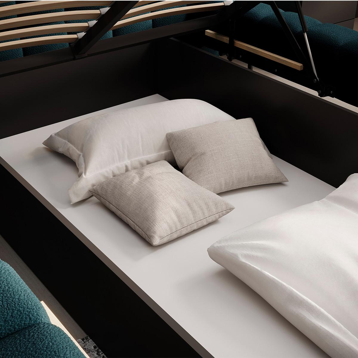 BOXBETT 160/200 Ezio Blau - Blau, Holz (160/200cm) - Petits-meubles