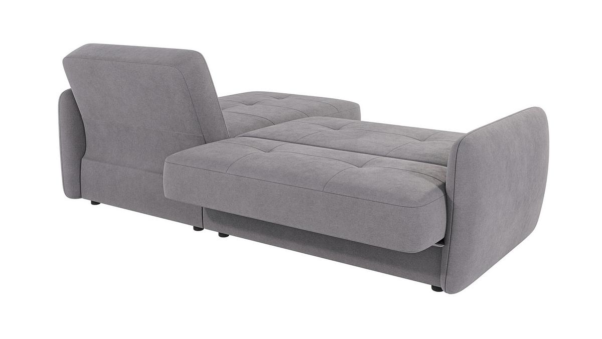 ECKSOFA Lupo Grau Mikrofaser - Schwarz/Grau, Holz/Kunststoff (232/147cm) - S-Style Möbel