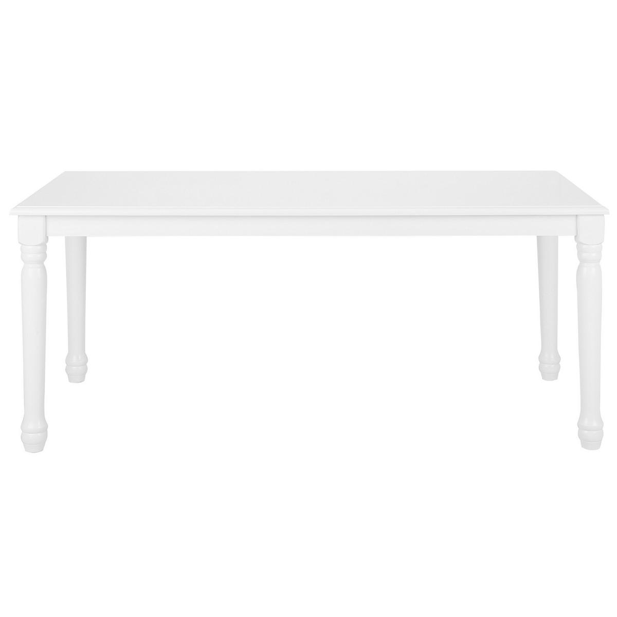 ESSTISCH 180/90/76 cm Weiß Rechteckig Cary - Weiß, Holzwerkstoff (180/90/76cm) - Beliani