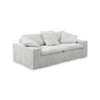 SOFA NETTA Hellgrau Cord - Hellgrau/Braun, Birkenholz/Textil (226/90/116cm) - KAWOLA