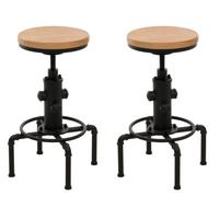 BARHOCKER Hellbraun 2er-Set - Hellbraun, Holz (34/85/34cm) - MCW