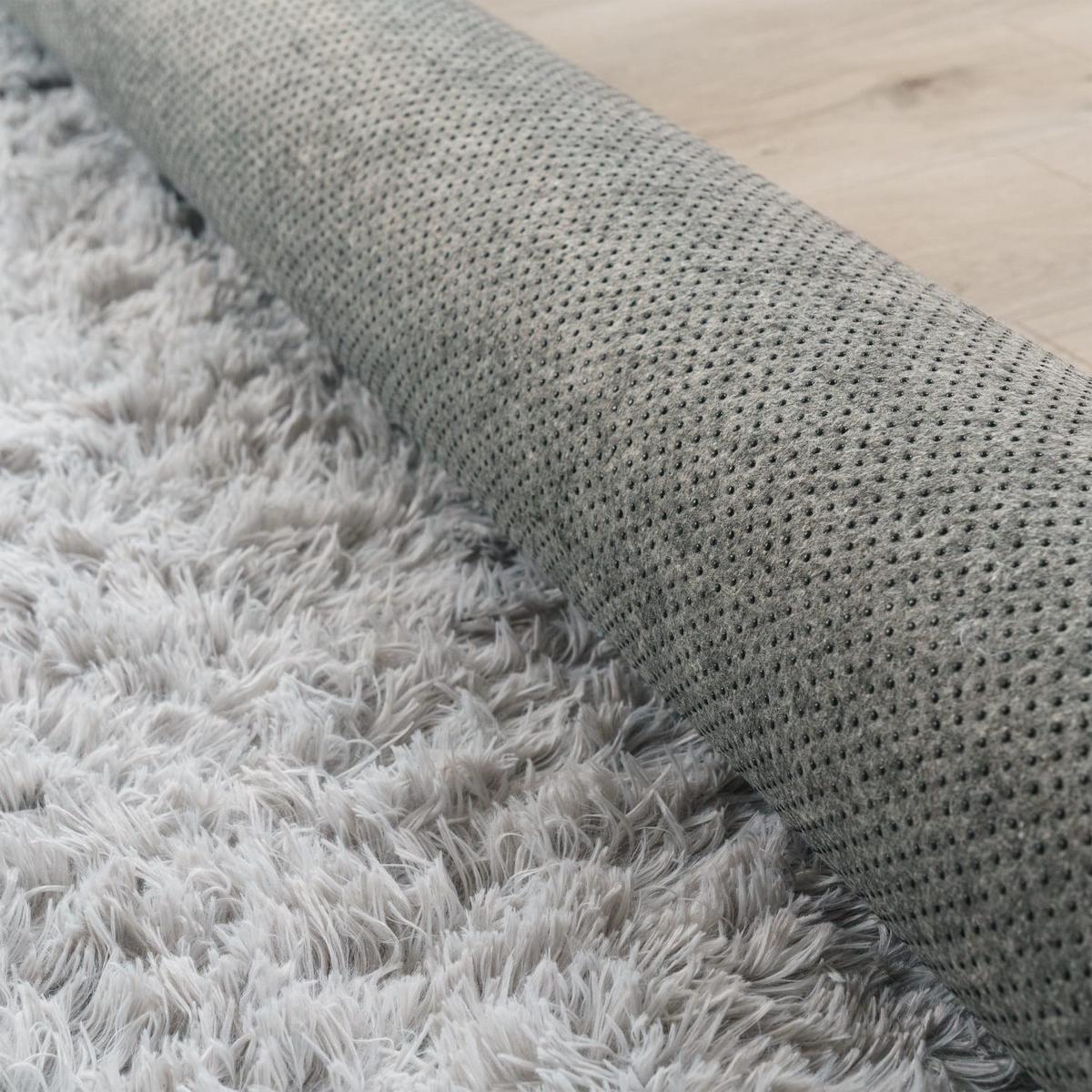 HOCHFLORTEPPICH, einfarbig, aus Polyester, Hellgrau, Ø 160 cm - Grau, Textil (160/160cm) - KADIMA DESIGN