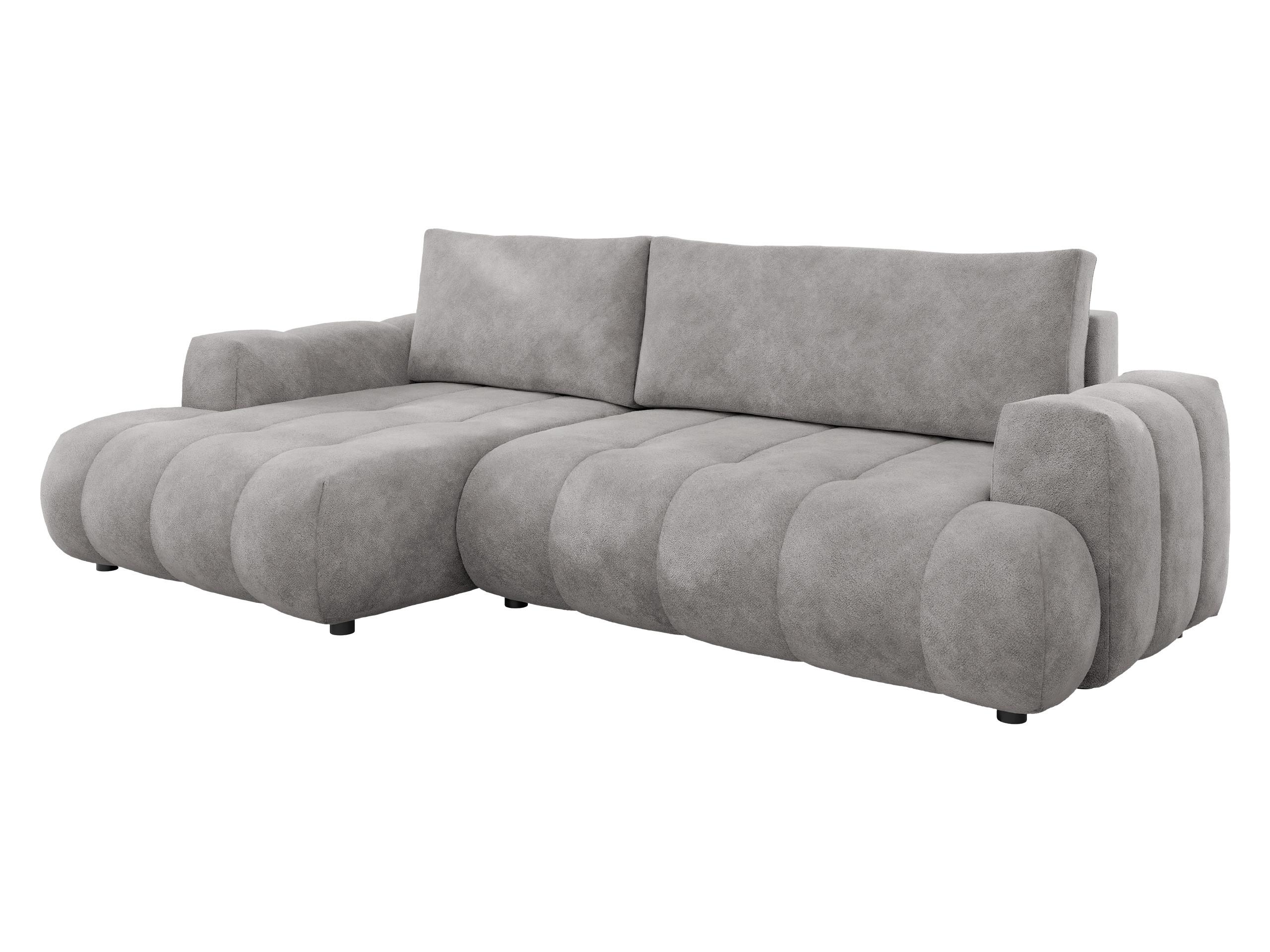 ECKSOFA Haiti, Seite: Links LC+2R - Hellgrau/Schwarz, Holz/Textil (276/156cm) - MIRJAN24