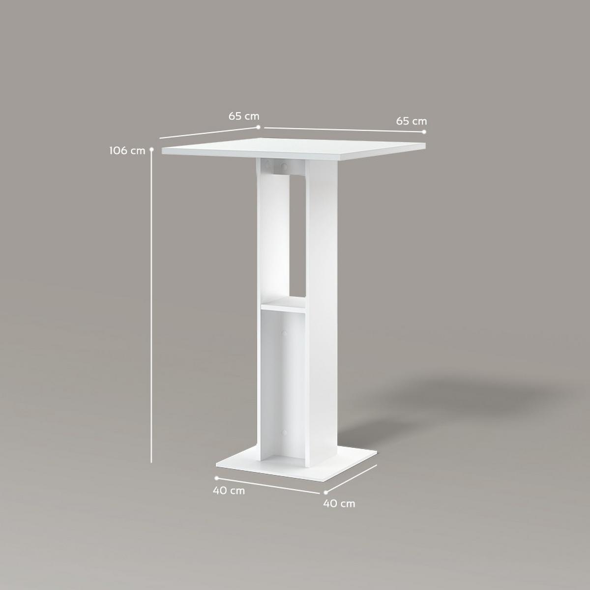 BARTISCH Regusa Weiß 65 x 65 cm - Weiß, Holzwerkstoff (65/65/106cm) - Livinity®
