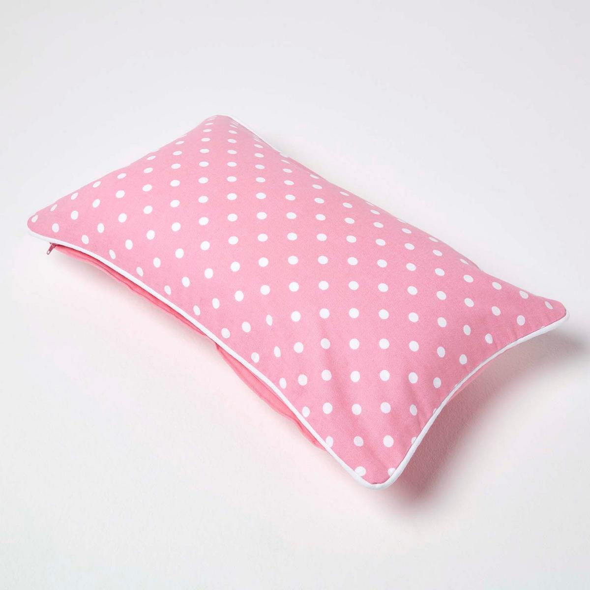 KISSENHÜLLE Polka Dots 30/50 cm, 100% Baumwolle - Rosa, Textil (30/50cm) - Homescapes