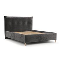 POLSTERBETT Plaza 140/200 cm Anthrazit im Lotta Stoff - Anthrazit/Naturfarben, Holz/Holzwerkstoff (140/200cm) - AltaBeds